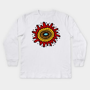 Splashed Mandala Kids Long Sleeve T-Shirt